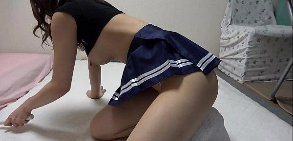  Hina Nanase flashing her cute tits while cleaning up